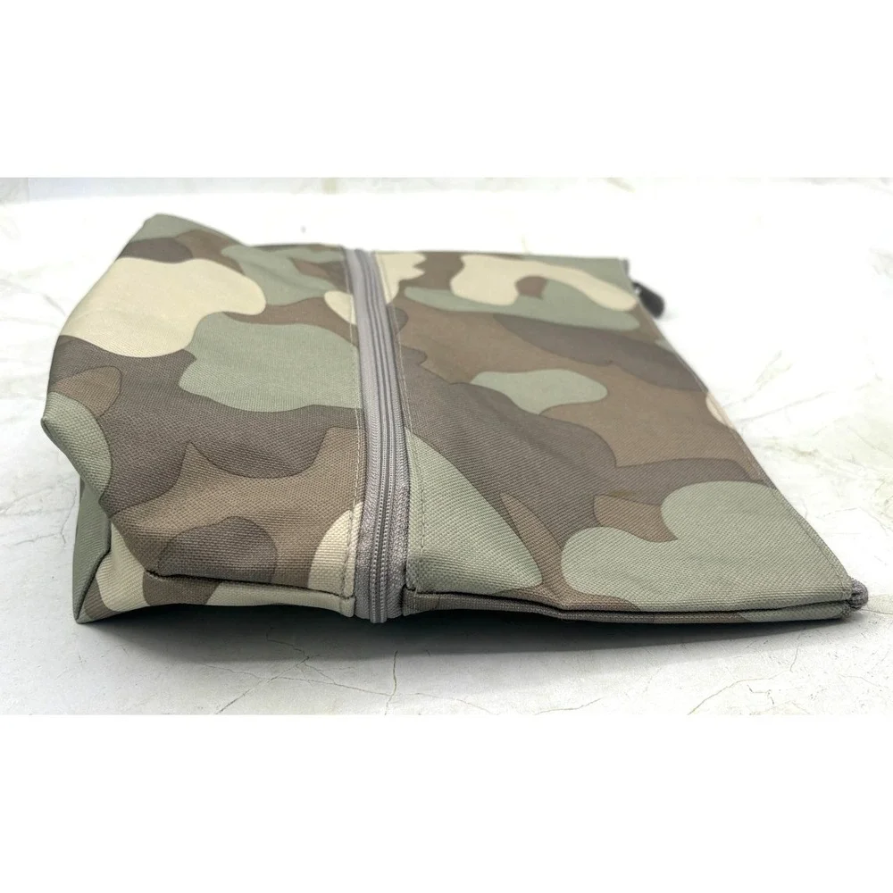 Thirty-One‎ Zipper Utility Pouch Soft Camo Expandable Camouflage Bag New 12